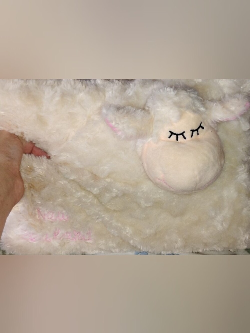 Plush Cream Lamb Infant Comfort Pillow